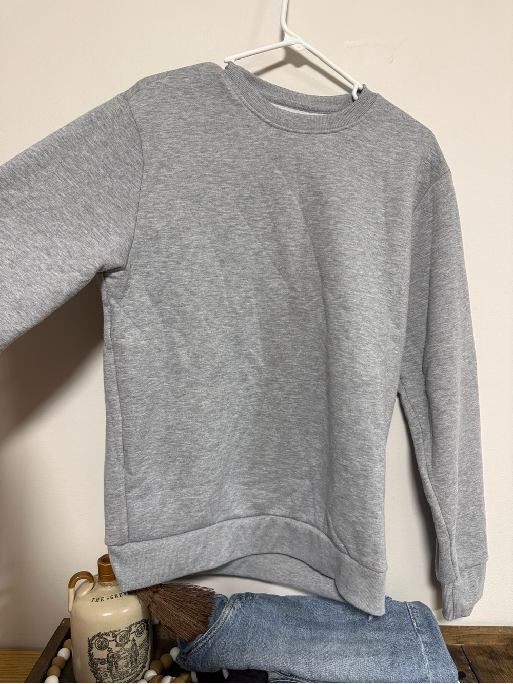 Forever 21 Men's Heather Gray Crewneck Sweatshirt
